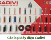 Bảng catalog dây cáp điện cadivi