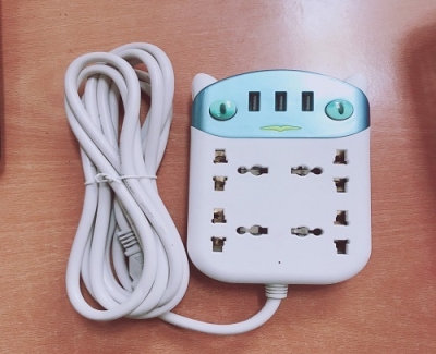 Ổ CẮM ĐIỆN HÌNH MÈO LOẠI LỚN 3 CỔNG USB