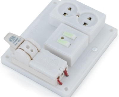 bảng điện 1 công tác+ 1 ổ cắm+ 1 cầu chì